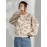 Plus Size - Women'S Plus Size Leopard Print Sweater - Cozy Crew Neck, Long Sleeve Pullover for Fall/Winter, Casual Style with Ribbed Cuffs, Light Beige & Brown Pattern, High-Stretch Fabric, Perfect for Casual Attire, Cozy Sweater