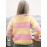 Plus Size - New Striped Color-Blocked Sweater for Autumn And Winter, a Loose-Fitting Plus-Size Rainbow Sweater for Women That Makes You Look Younger.