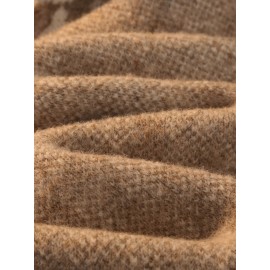 Plus Size - Women'S Leopard Print Cardigan - Cozy Mid-Length Open Front with Pockets, Oversized Fit for Fall/Winter, Warm & Stylish for Casual or Commuting, Cozy Clothing | Leopard Print Cardigan | Construction, Leopard Print Cardigan