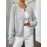 Plus Size - Plus Size - Women'S Elegant Solid Color Long Sleeve Cardigan - Soft Stretchy Button-Front Open Front Sweater, Round Neck Fall/Winter Coat for Casual & Formal Outfits, Cardigan Sweater, Winter Clothing, Stylish Knitwear, Office Wear