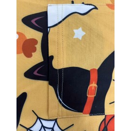 Plus Size - Plus Size Women'S Halloween Pumpkin Print Cardigan - Casual Long Sleeve with Ghosts, Bats & Autumn Leaves Design, Black & Orange, Perfect for Fall & Winter, Halloween Costume