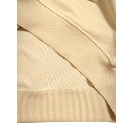 Women's Red joyful Face & Smile Letter Print Sweatshirt - Soft Machine-Washable Polyester Crew Neck Long Sleeve Casual Pullover for Fall Winter, Cozy Everyday Lounge Wear, Comfortable Fit