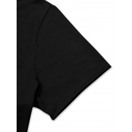 Women's Casual Short Sleeve T-Shirt with Bold 