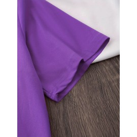 Women's Black Cherry Print Short Sleeve T-Shirt - Geometric Pattern with Pink Cherries & Green Leaves, 180gsm Polyester, Round Neck, All-Season Casual Top, Machine Washable, Cherry Tshirt, Playful Design, Texture