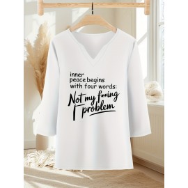 Women'S Casual V-Neck T-Shirt with 