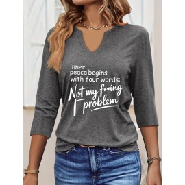 Women'S Casual V-Neck T-Shirt with 